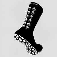Black Moisture-Wicking Grip Socks