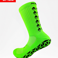 NEON GREEN GRIP SOCKS