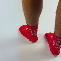 GRIP SOCKS MIDCALF LENGTH RED