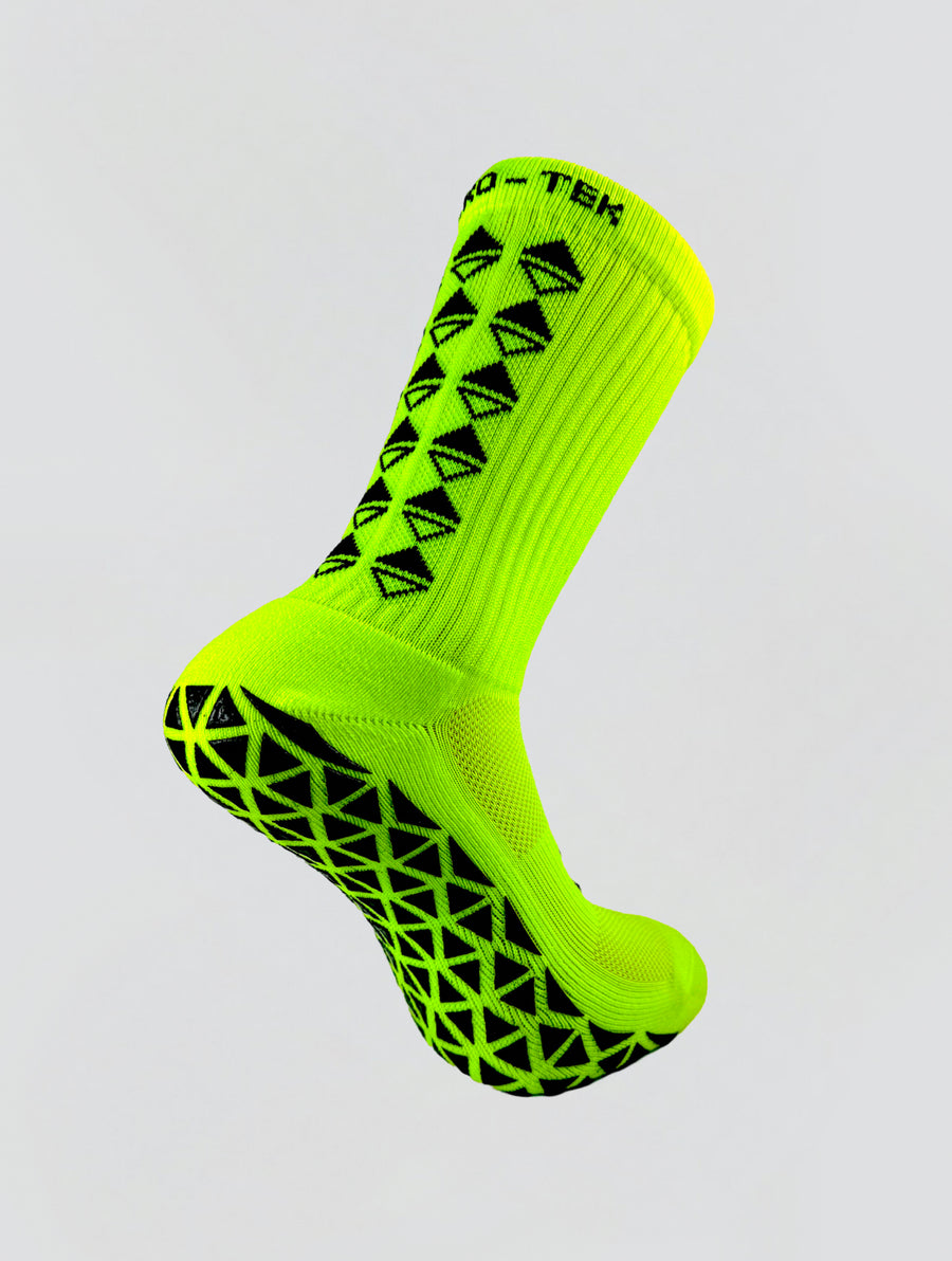 NEON GREEN GRIP SOCKS