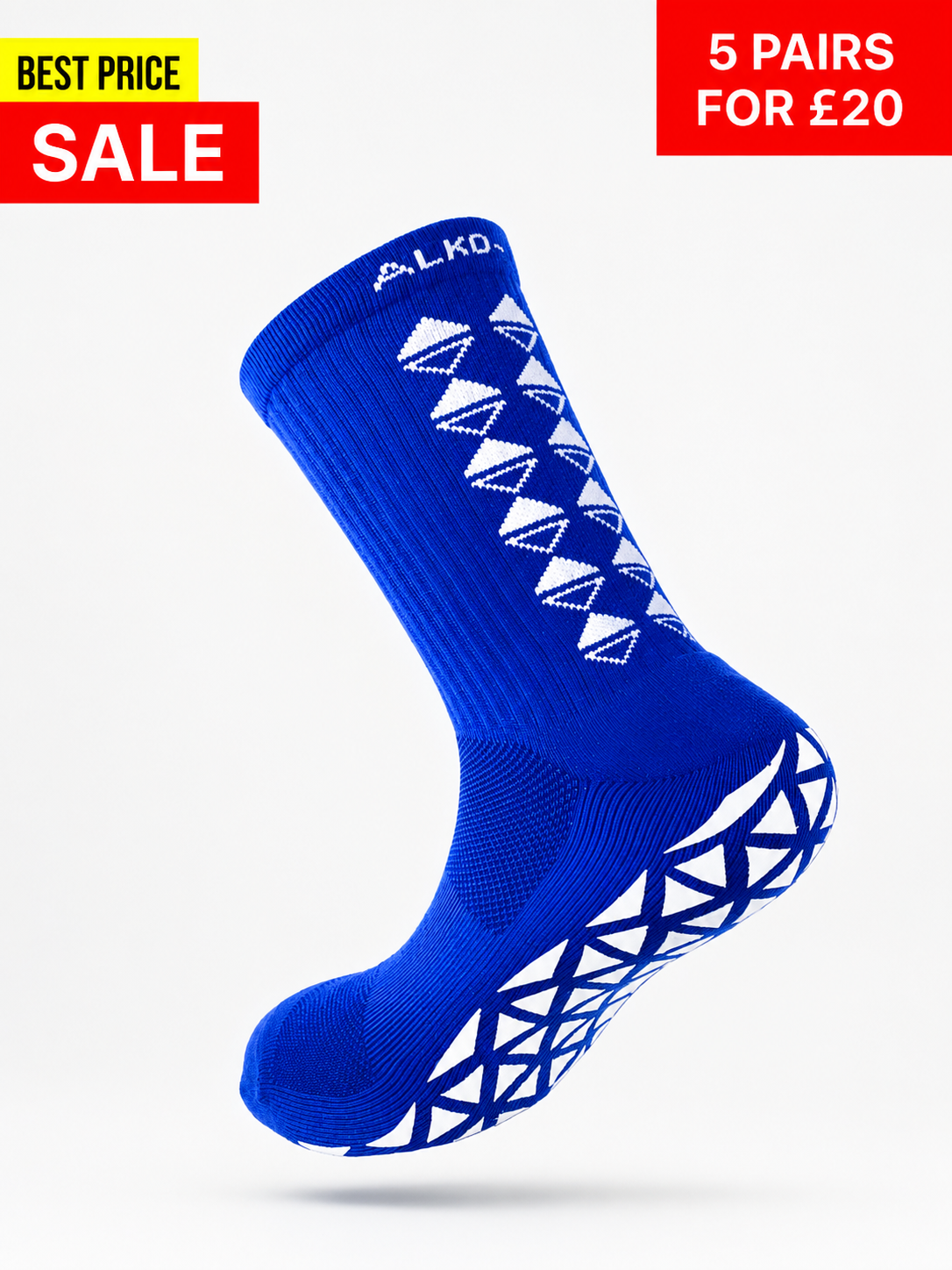GRIP SOCKS MIDCALF LENGTH WHITE