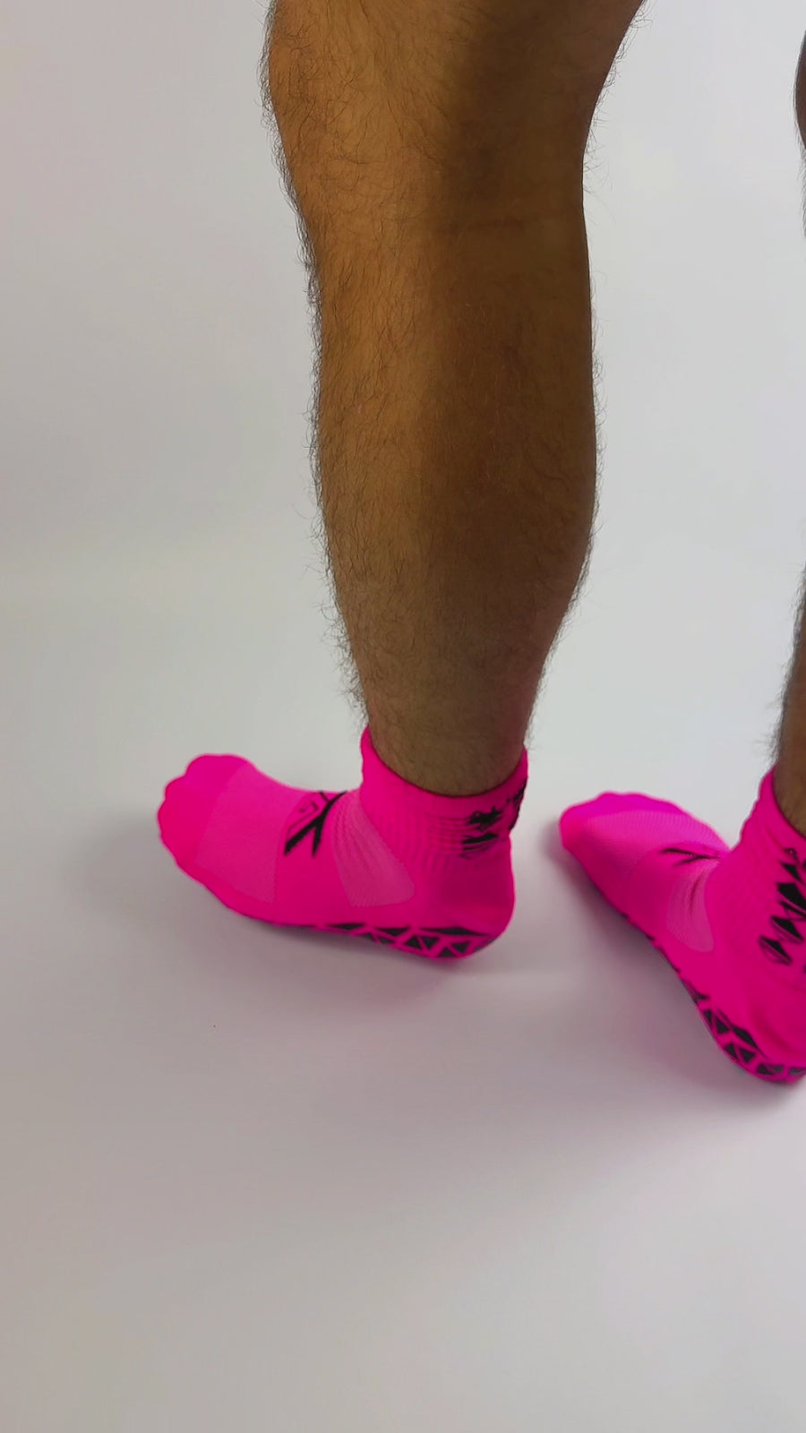 NEON FUCHSIA GRIP SOCKS