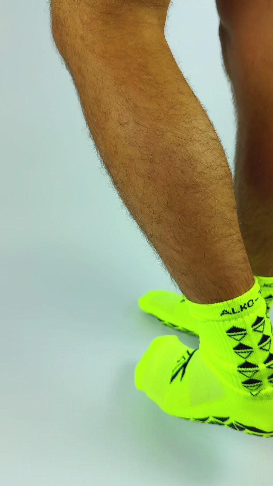 NEON YELLOW GRIP SOCKS